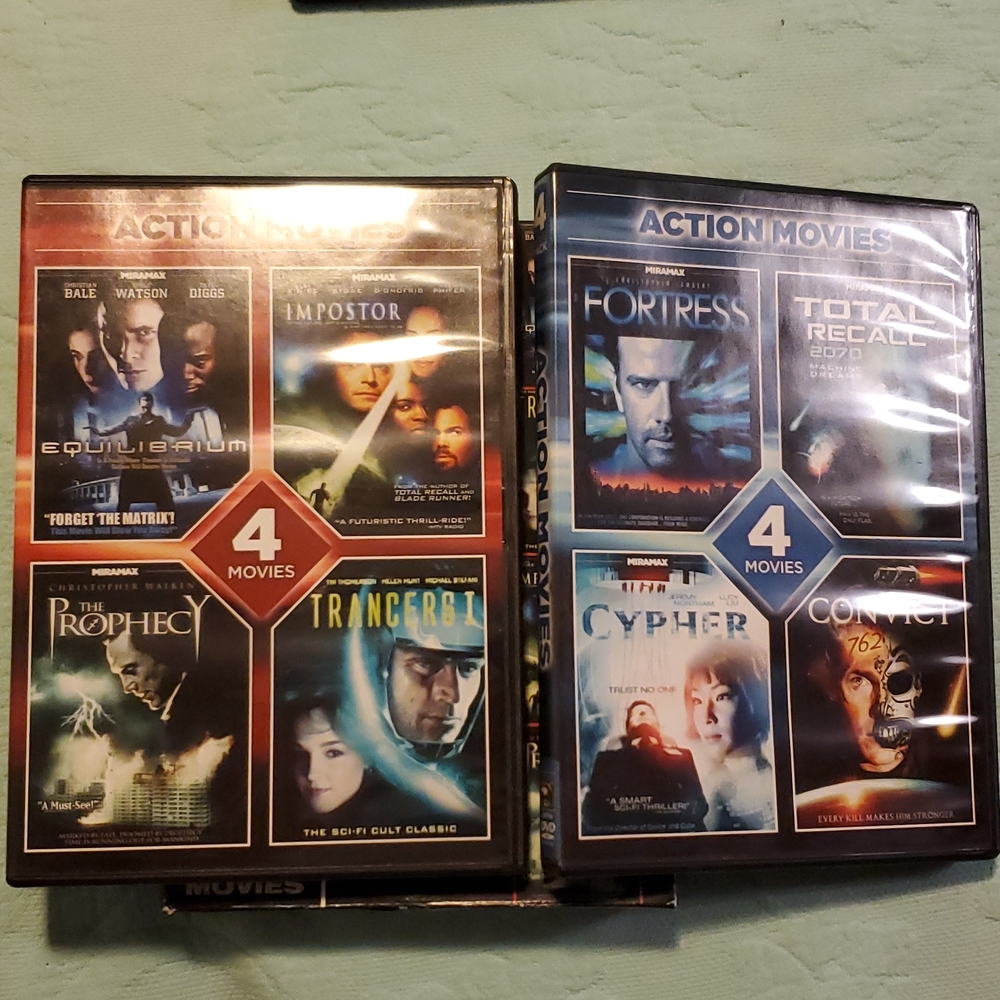 Christian Bale, Christopher Walken, Sean Bean 8 Action Movie DVD Pack